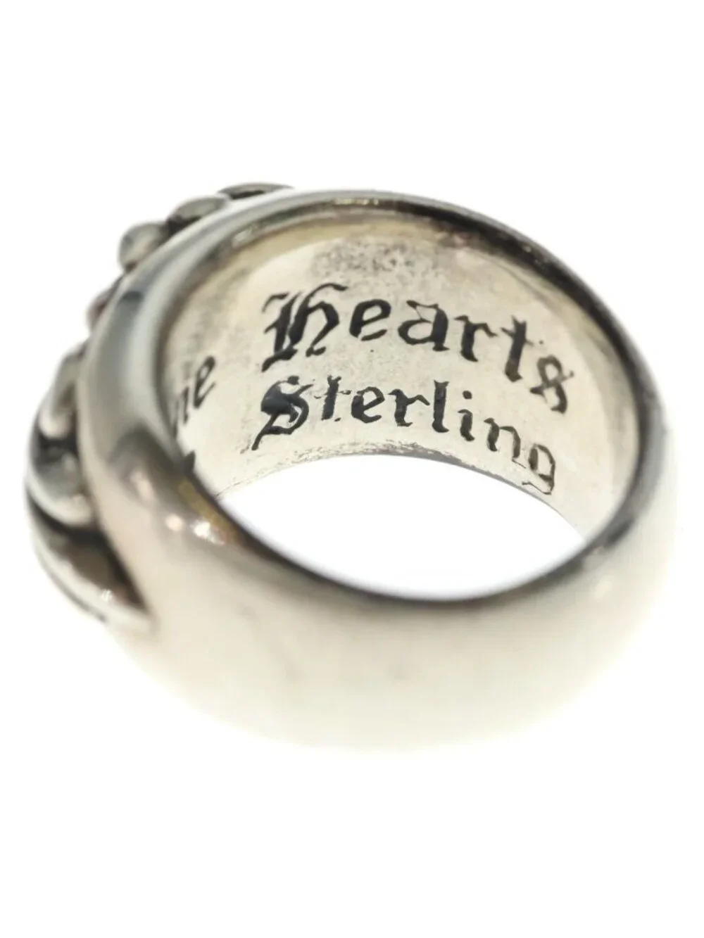 Chrome Hearts Flrl Crs Floral Cross Ring Silver